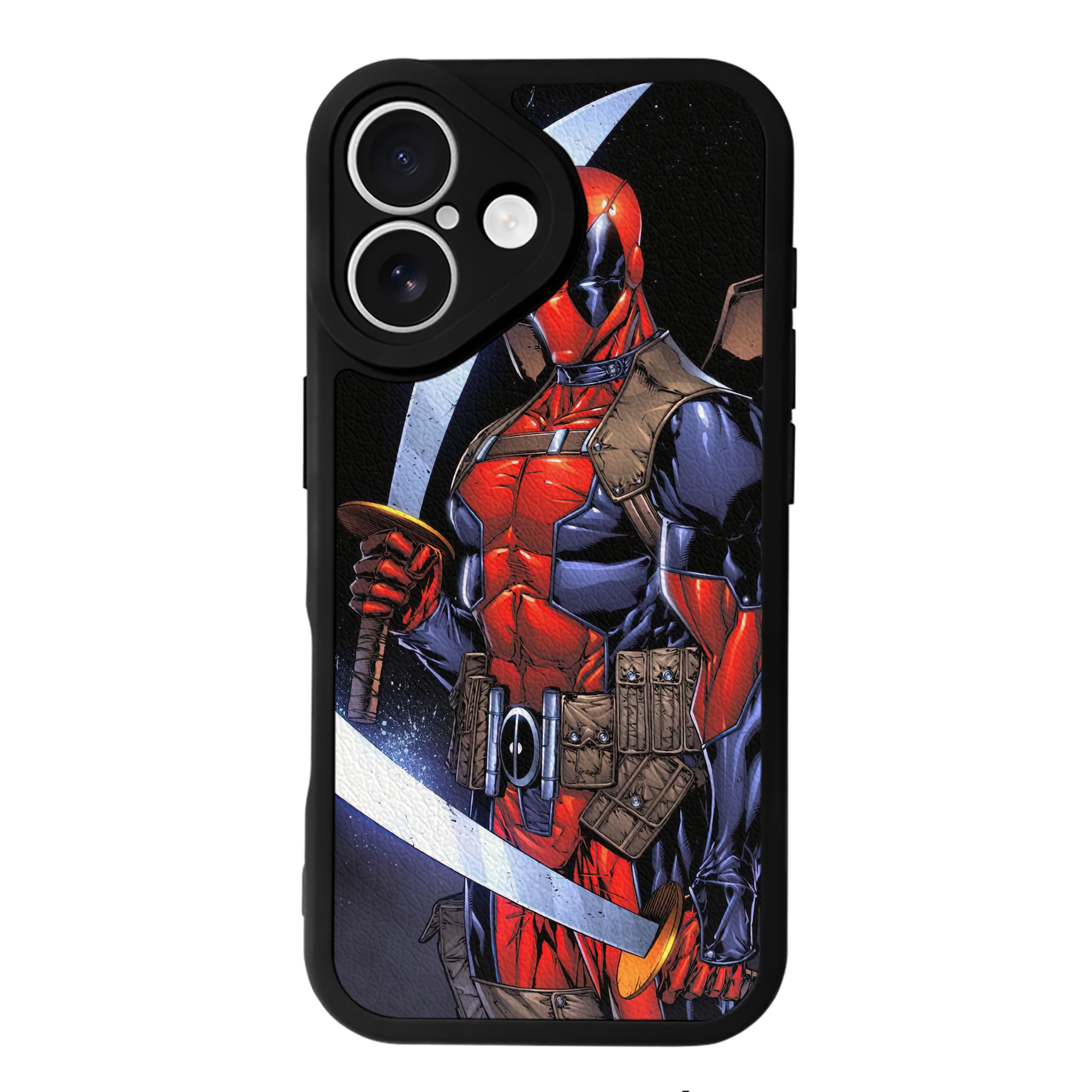 （画像用） Deadpool デッドプール 【iPhone 16シリーズ対応】シリコンスマホケース（レザー調） 材質：シリコン